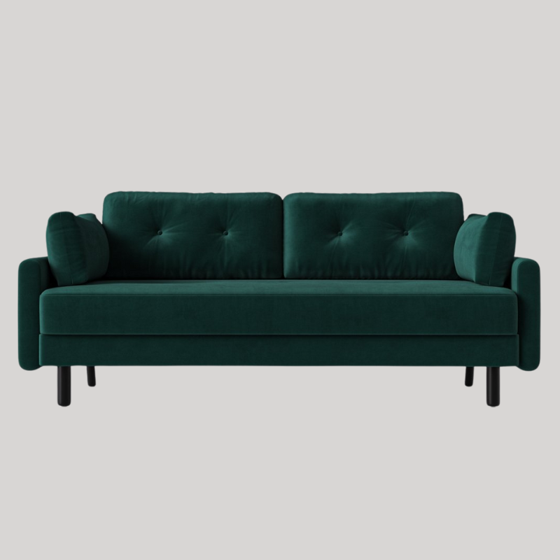 Swyft Model 04 3 Seat Double Sofa Bed - Kingfisher Velvet - Swyft at Uneeka