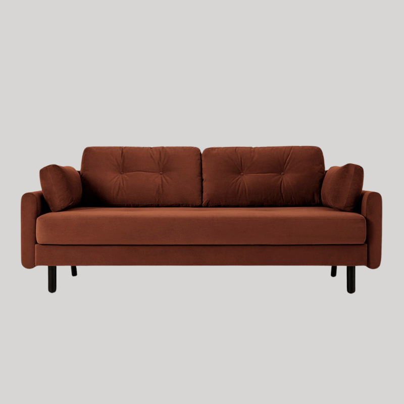 Swyft Model 04 3 Seat Double Sofa Bed - Umber Velvet - Swyft at Uneeka