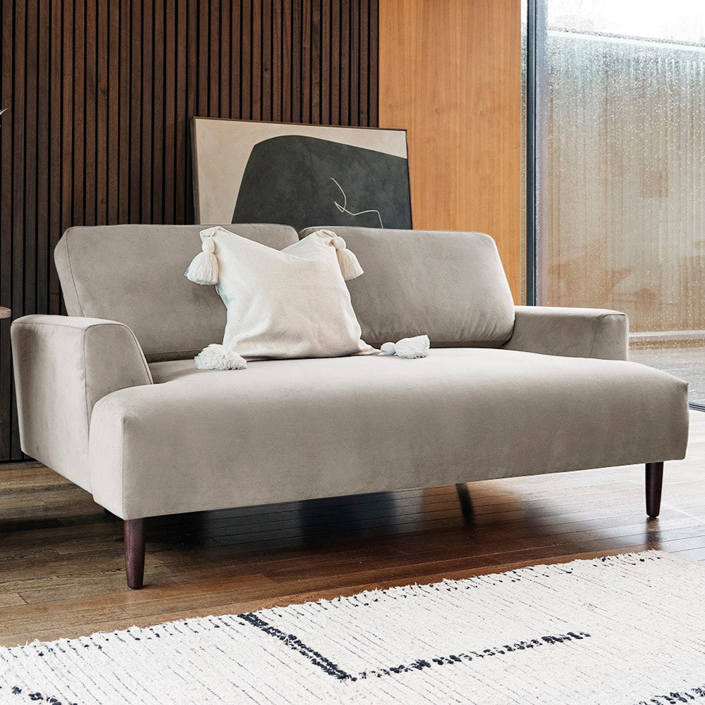 Swyft Model 05 2 Seater Sofa - Bone Velvet - Lifestyle at Uneeka