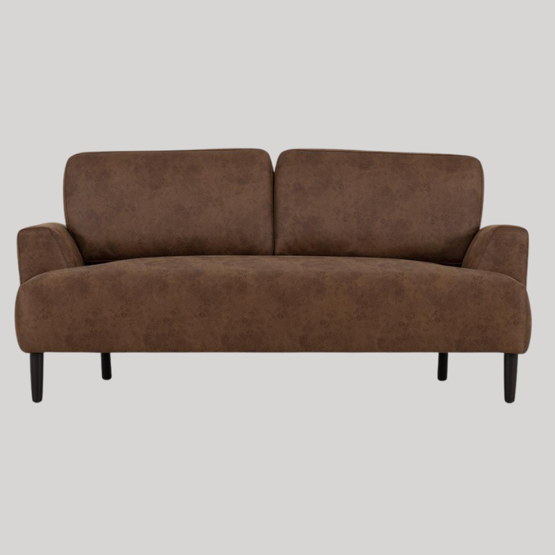 Swyft Model 05 2 Seater Sofa - Chestnut Faux Leather - Swyft at Uneeka