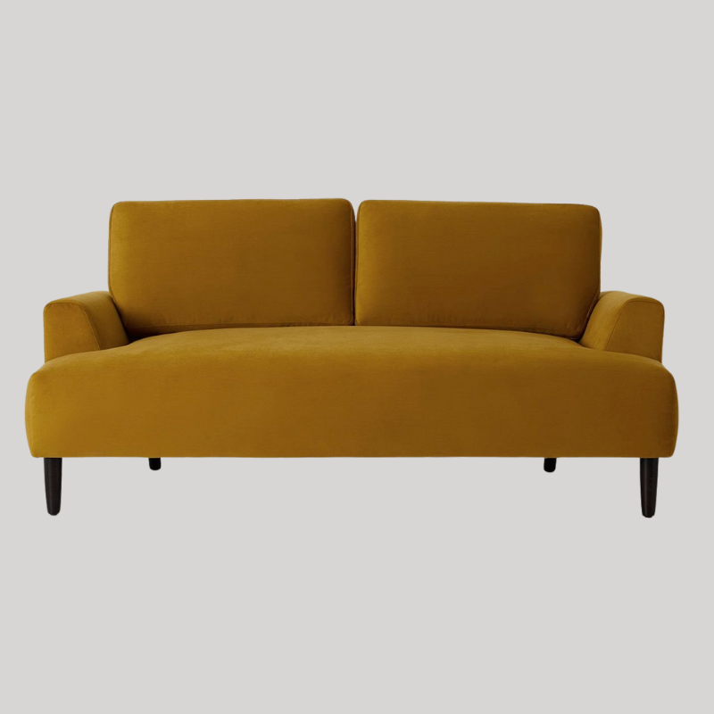 Swyft Model 05 2 Seater Sofa - Mustard Velvet - Swyft at Uneeka