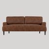 Swyft Model 05 3 Seater Sofa - Chestnut Faux Leather - Swyft at Uneeka