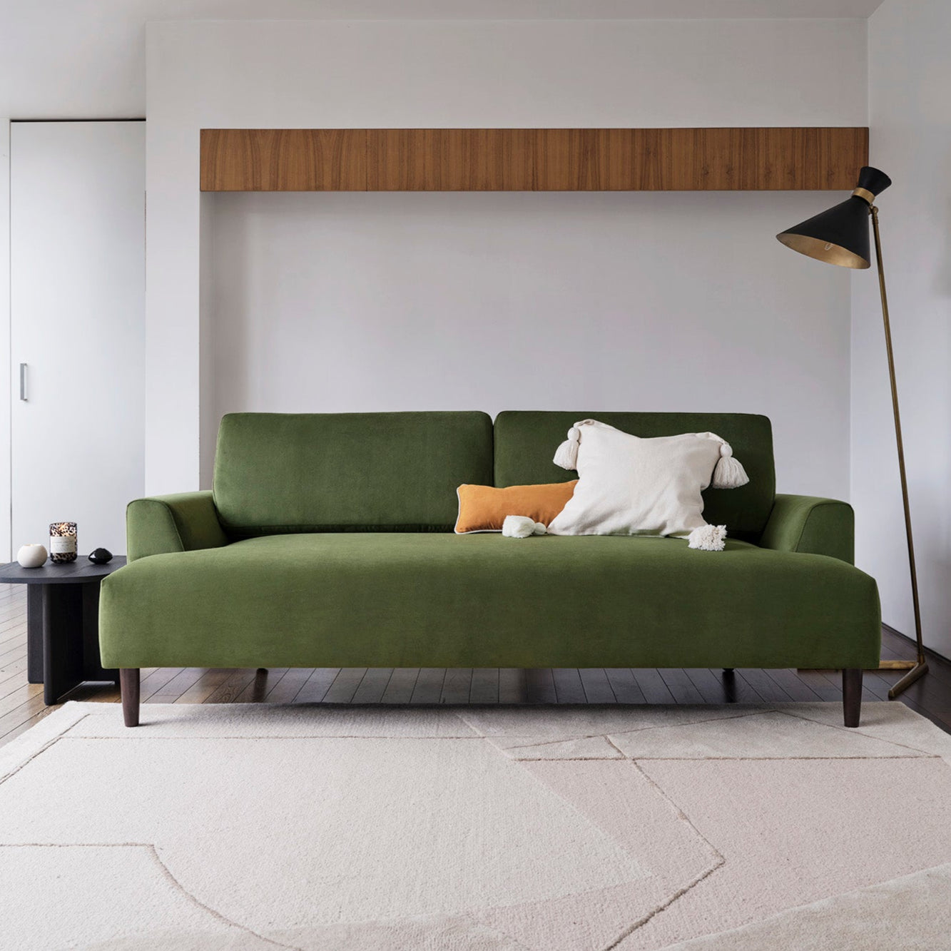 Swyft Model 05 3 Seater Sofa - Vine Velvet - Lifestyle Uneeka