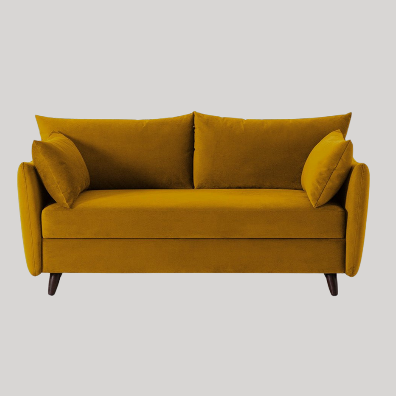 Swyft Model 08 2.5 Seater Sofa Bed -Mustard Velvet - King Size  - Swyft at Uneeka