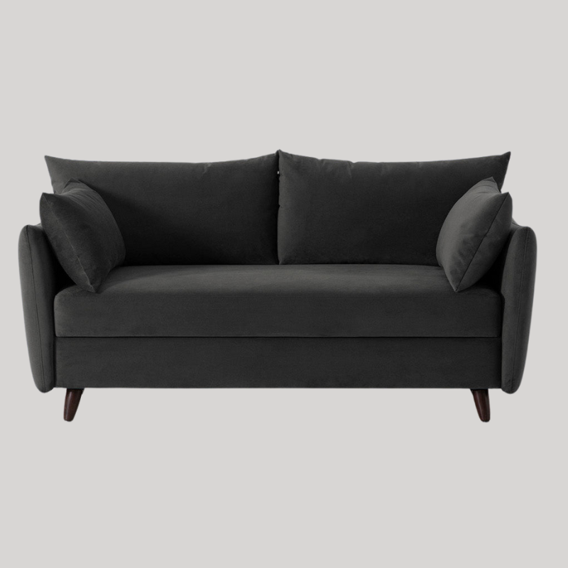 Swyft Model 08 2.5 Seater Sofa Bed - Charcoal Velvet - King Size  - Swyft at Uneeka