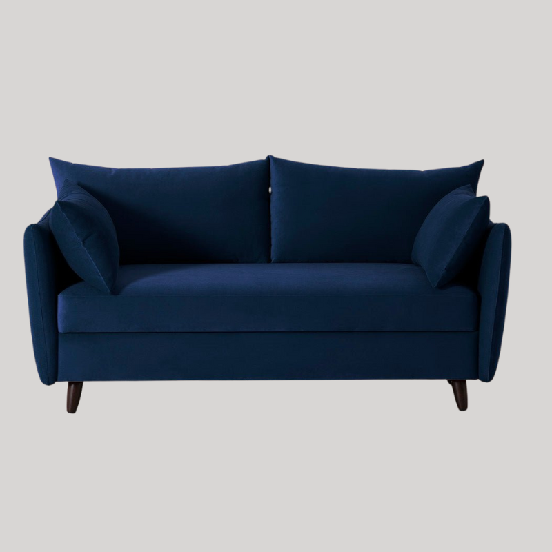 Swyft Model 08 2.5 Seater Sofa Bed - Indigo Eco Velvet - King Size  - Swyft at Uneeka