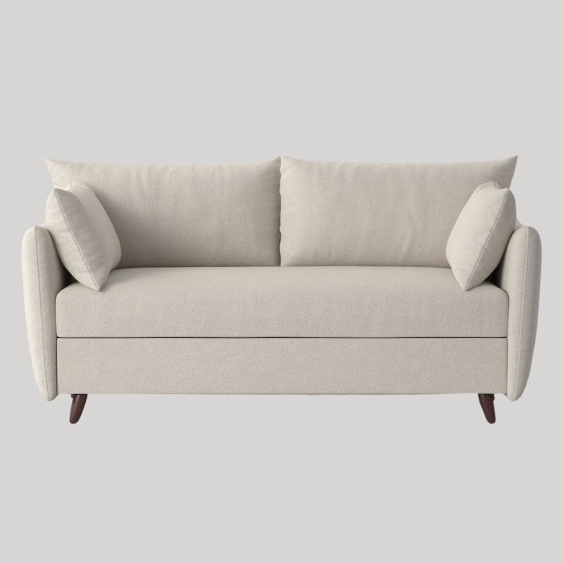 Swyft Model 08 2.5 Seater Sofa Bed - Ivory Boucle - King Size  - Swyft at Uneeka
