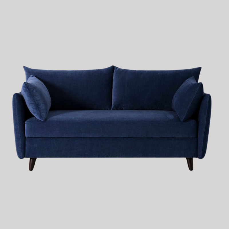 Swyft Model 08 2.5 Seater Sofa Bed - Navy Royal Velvet - King Size  - Swyft at Uneeka