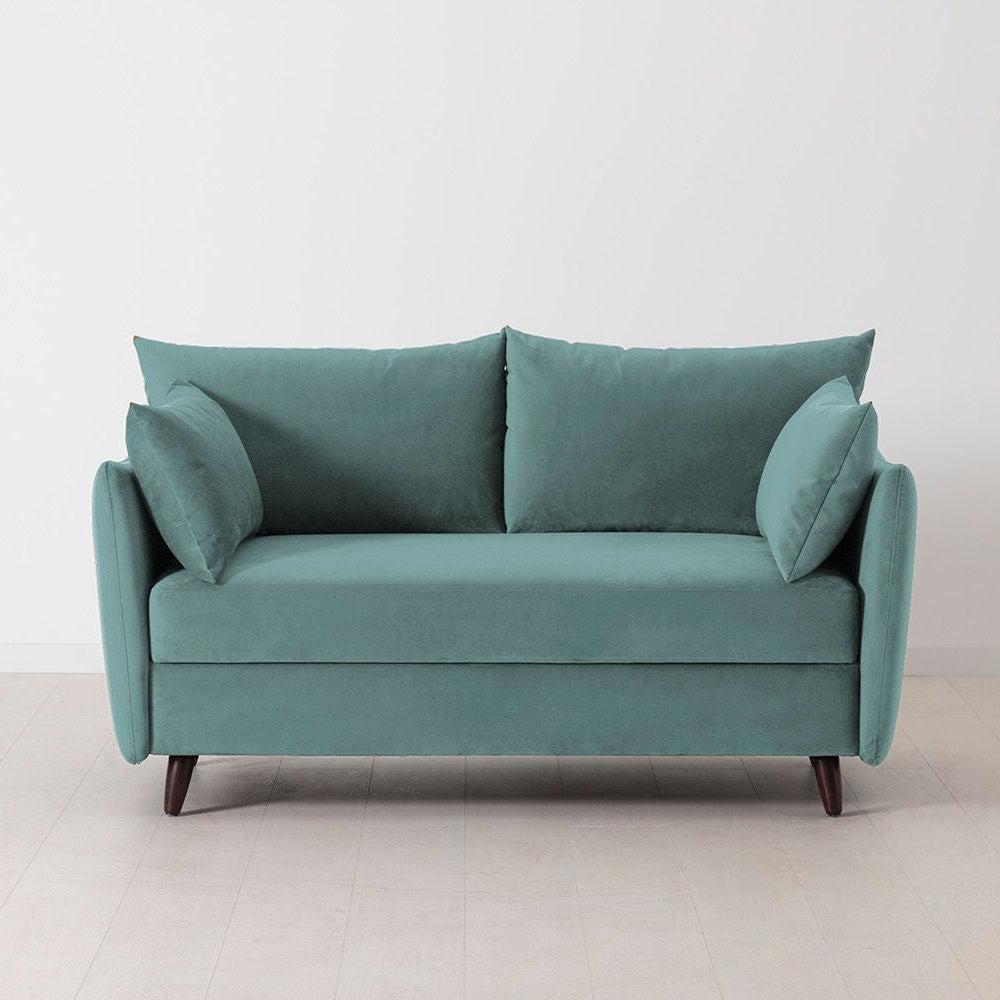 Swyft Model 08 2 Seater Sofa Bed - Made To Order - Airforce Velvet - Uneeka