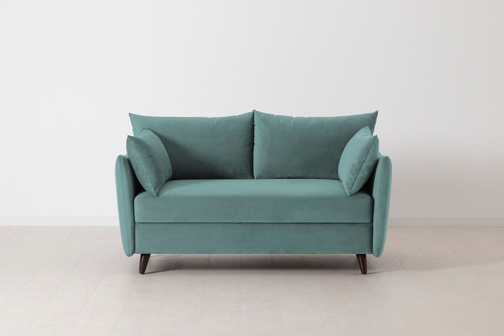 Swyft Model 08 2 Seater Sofa Bed - Made To Order - Airforce Velvet - Uneeka