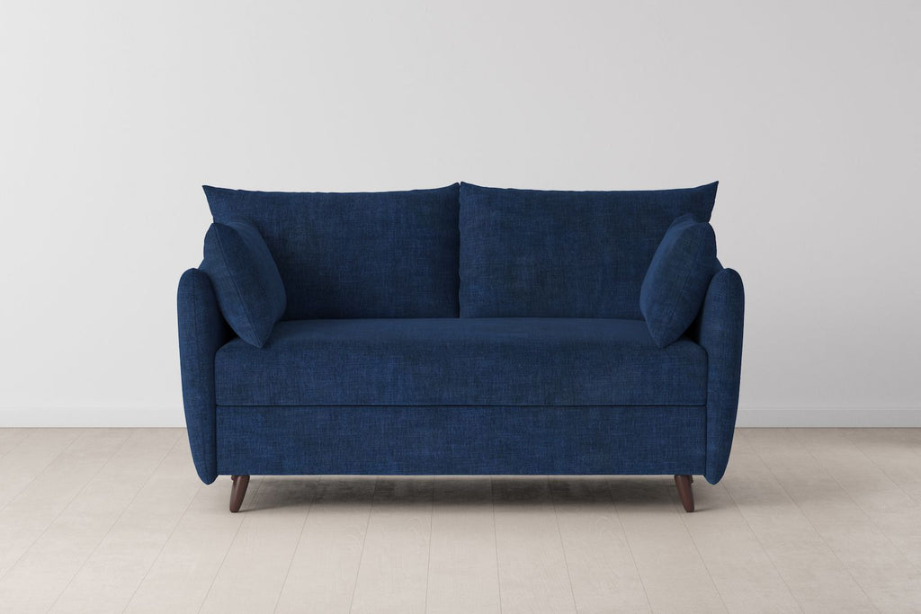 Swyft Model 08 2 Seater Sofa Bed - Made To Order - Navy Royal Velvet - Uneeka