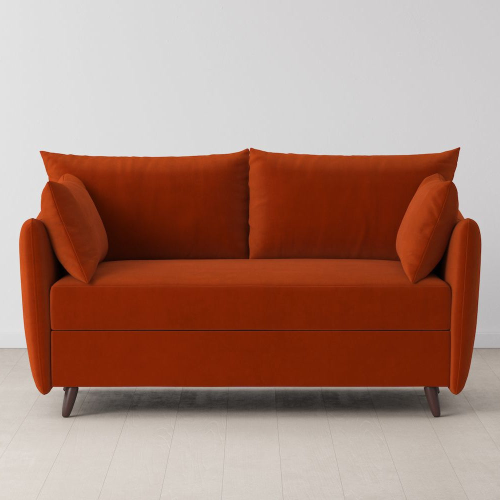 Swyft Model 08 2 Seater Sofa Bed - Made To Order - Paprika Eco Velvet - Uneeka