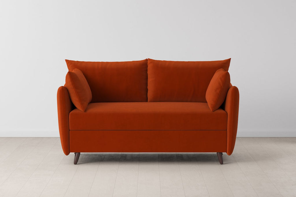 Swyft Model 08 2 Seater Sofa Bed - Made To Order - Paprika Eco Velvet - Uneeka
