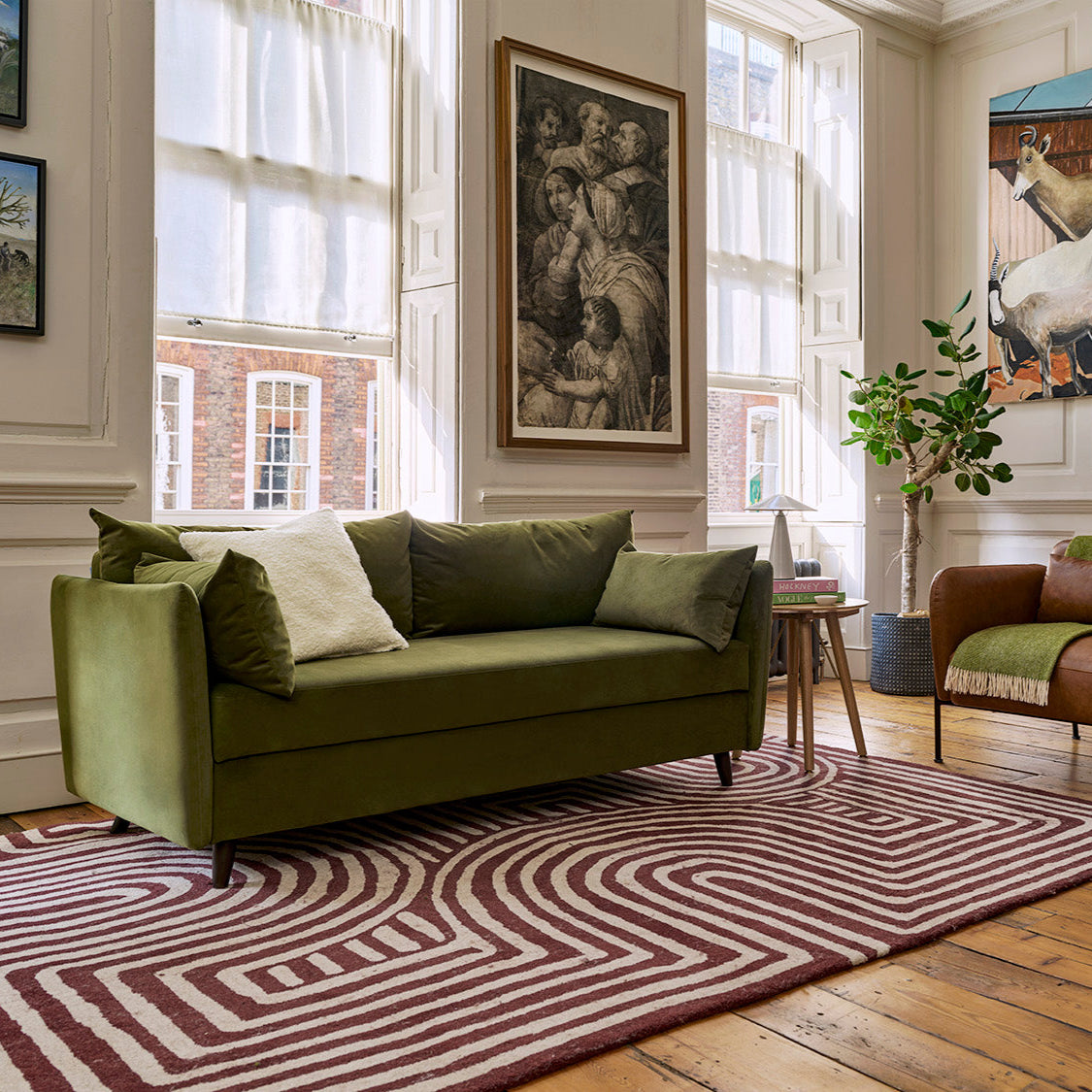 Swyft Model 08 2 Seater Sofa Bed - Vine Velvet - Uneeka