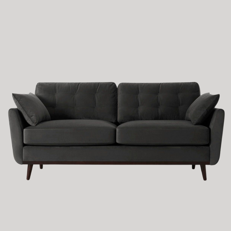 Swyft Model 10 2 Seater Sofa - Charcoal Velvet - Swyft at Uneeka