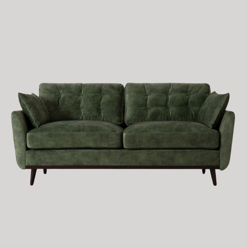 Swyft Model 10 2 Seater Sofa - Conifer Mottled Velvet - Swyft at Uneeka