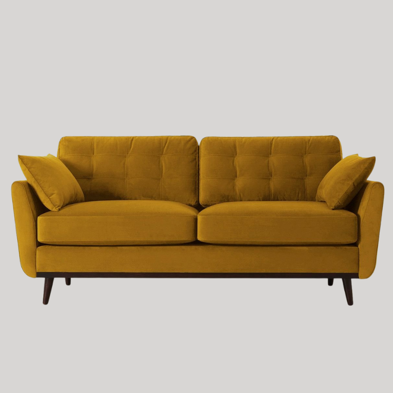 Swyft Model 10 2 Seater Sofa - Mustard Velvet - Swyft at Uneeka