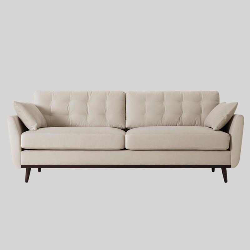 Swyft Model 10 3 Seater Sofa - Bone Velvet - Swyft at Uneeka