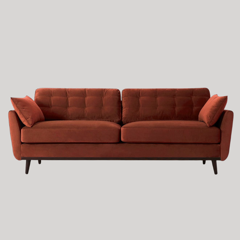 Swyft Model 10 3 Seater Sofa - Brick Velvet - Swyft at Uneeka
