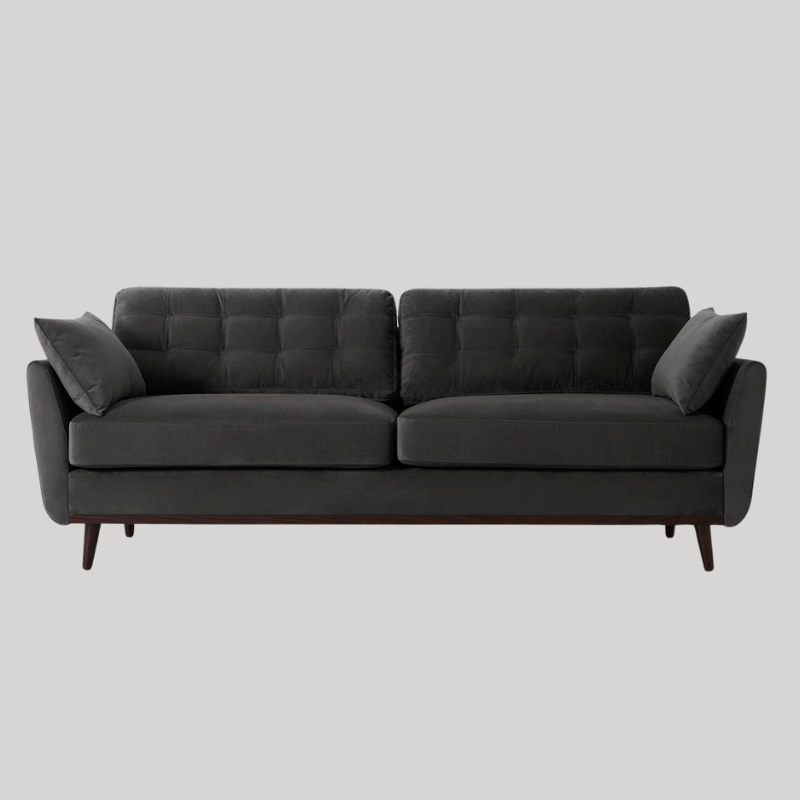 Swyft Model 10 3 Seater Sofa - Charcoal Velvet - Swyft at Uneeka