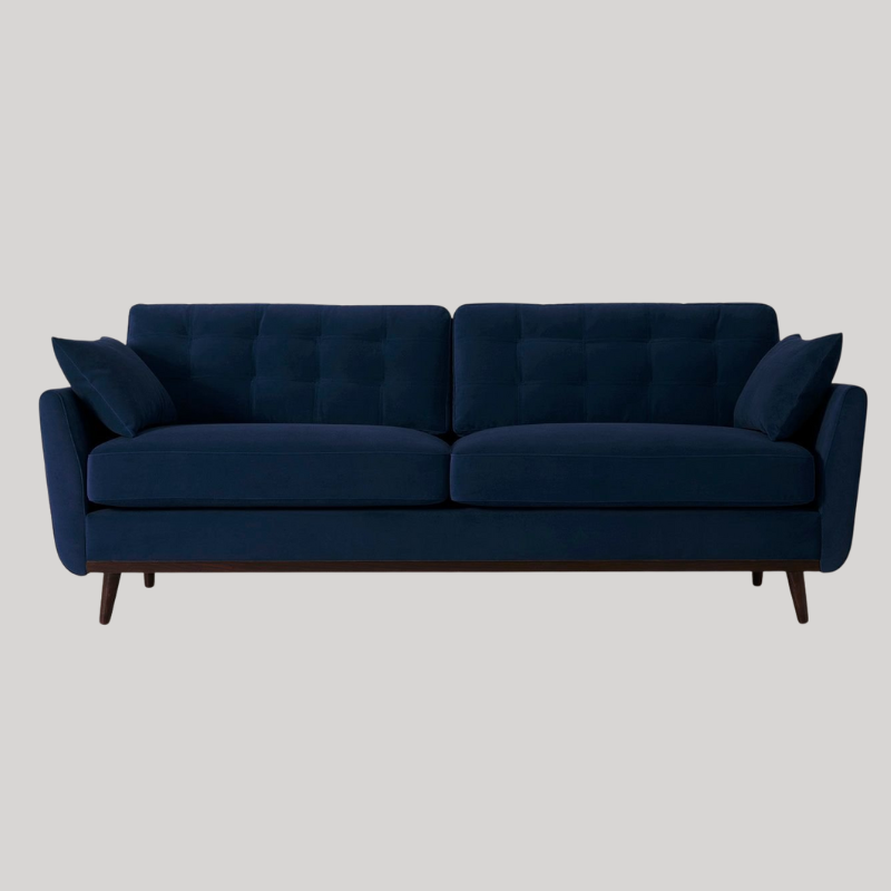 Swyft Model 10 3 Seater Sofa - Indigo Eco Velvet - Swyft at Uneeka
