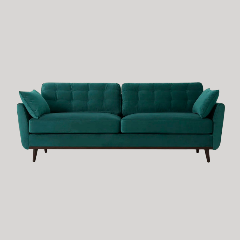 Swyft Model 10 3 Seater Sofa - Kingfisher Velvet - Swyft at Uneeka