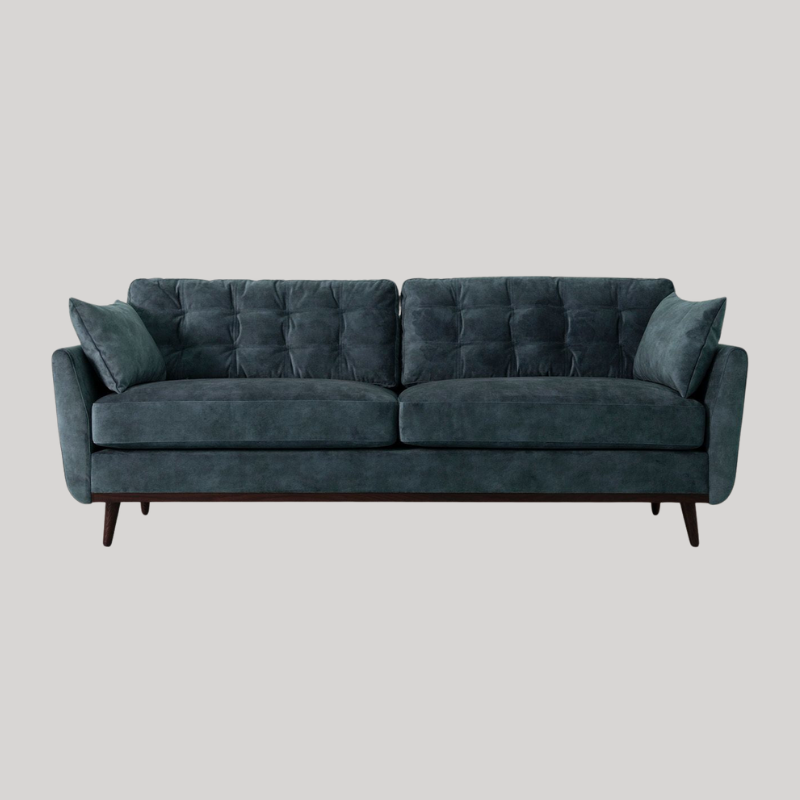 Swyft Model 10 3 Seater Sofa - Ocean Mottled Velvet - Swyft at Uneeka