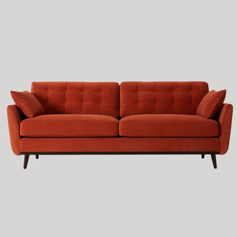 Swyft Model 10 3 Seater Sofa - Paprika Eco Velvet - Swyft at Uneeka