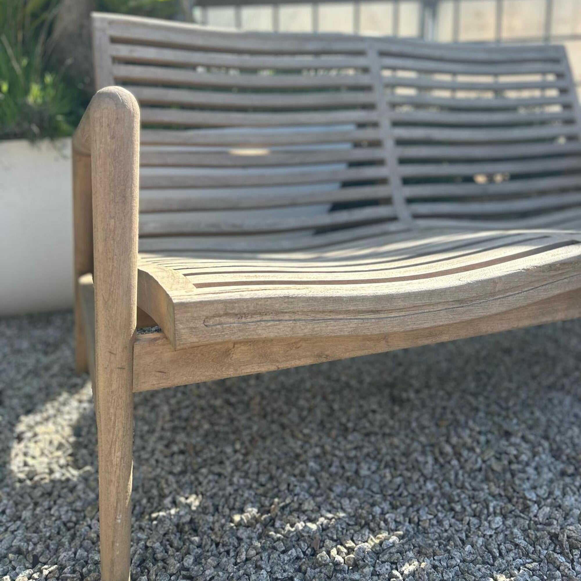 Teak Wood Outdoor 2 Seater Bench with Cushions - TH10 - Uneeka