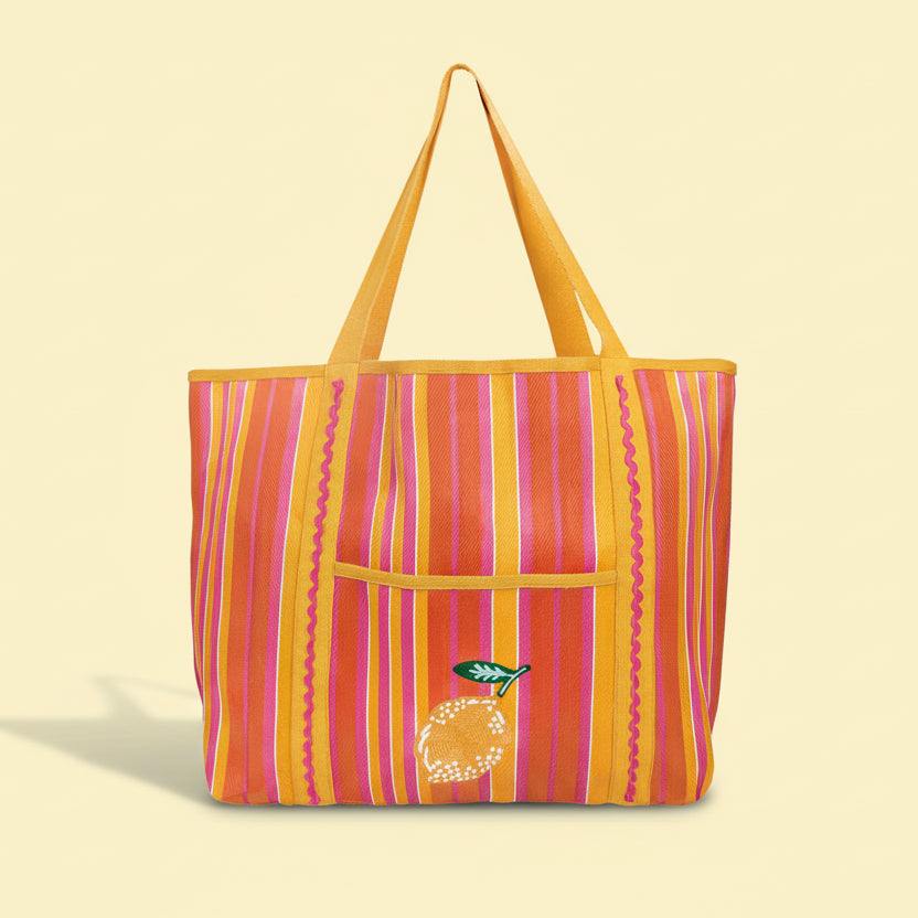 Recycled Plastic Lemon Shoulder Bag - TOTE-YEL-LEM - Uneeka