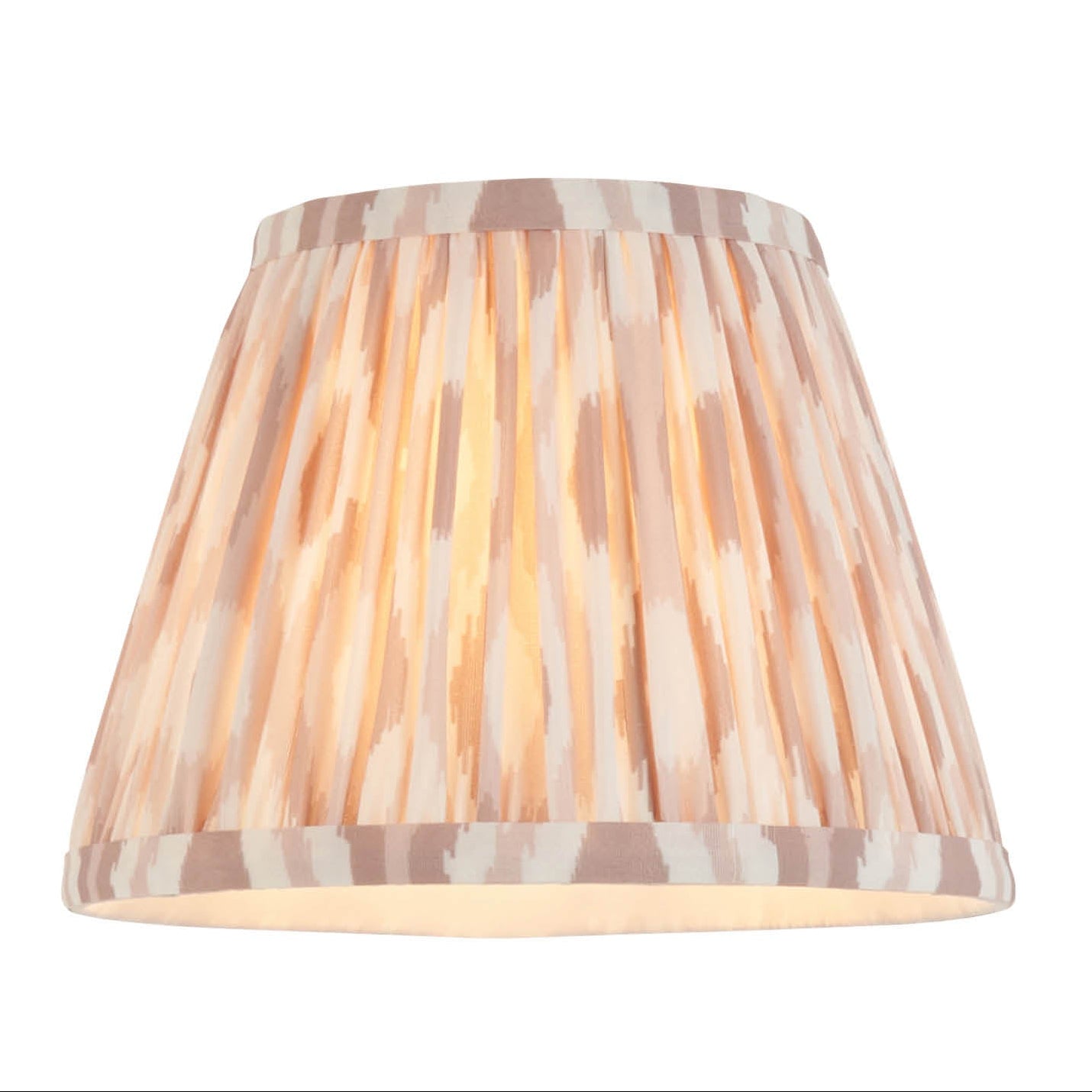 Tapered Faux Silk Print Lampshade Neutral - Uneeka