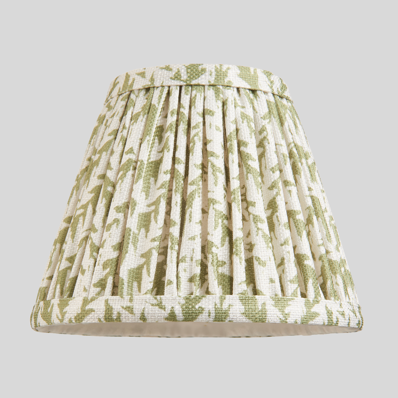 Tapered Green Leaf Print Lampshade - 112911 - Uneeka Lighting