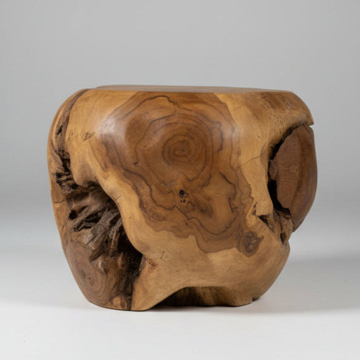 Teak Ball Shaped Side Table - IS35 - Uneeka