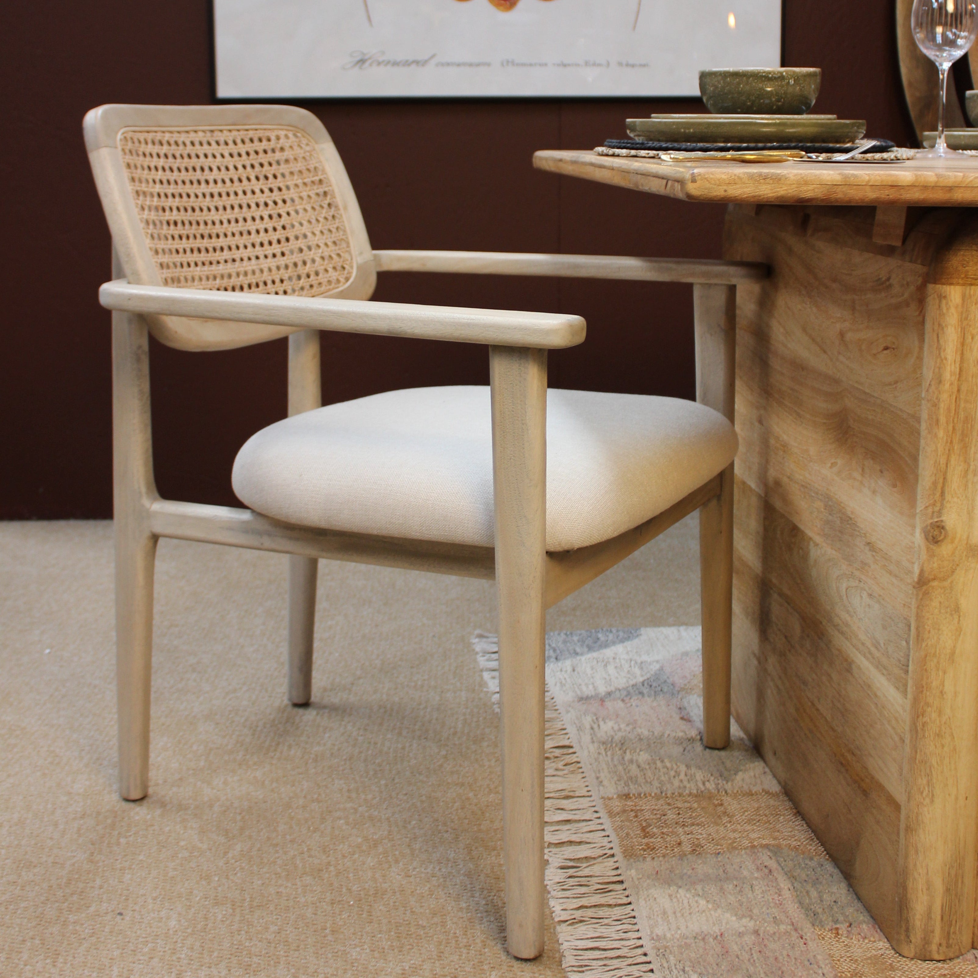 Teak & Rattan Dining Chair TH05 Uneeka