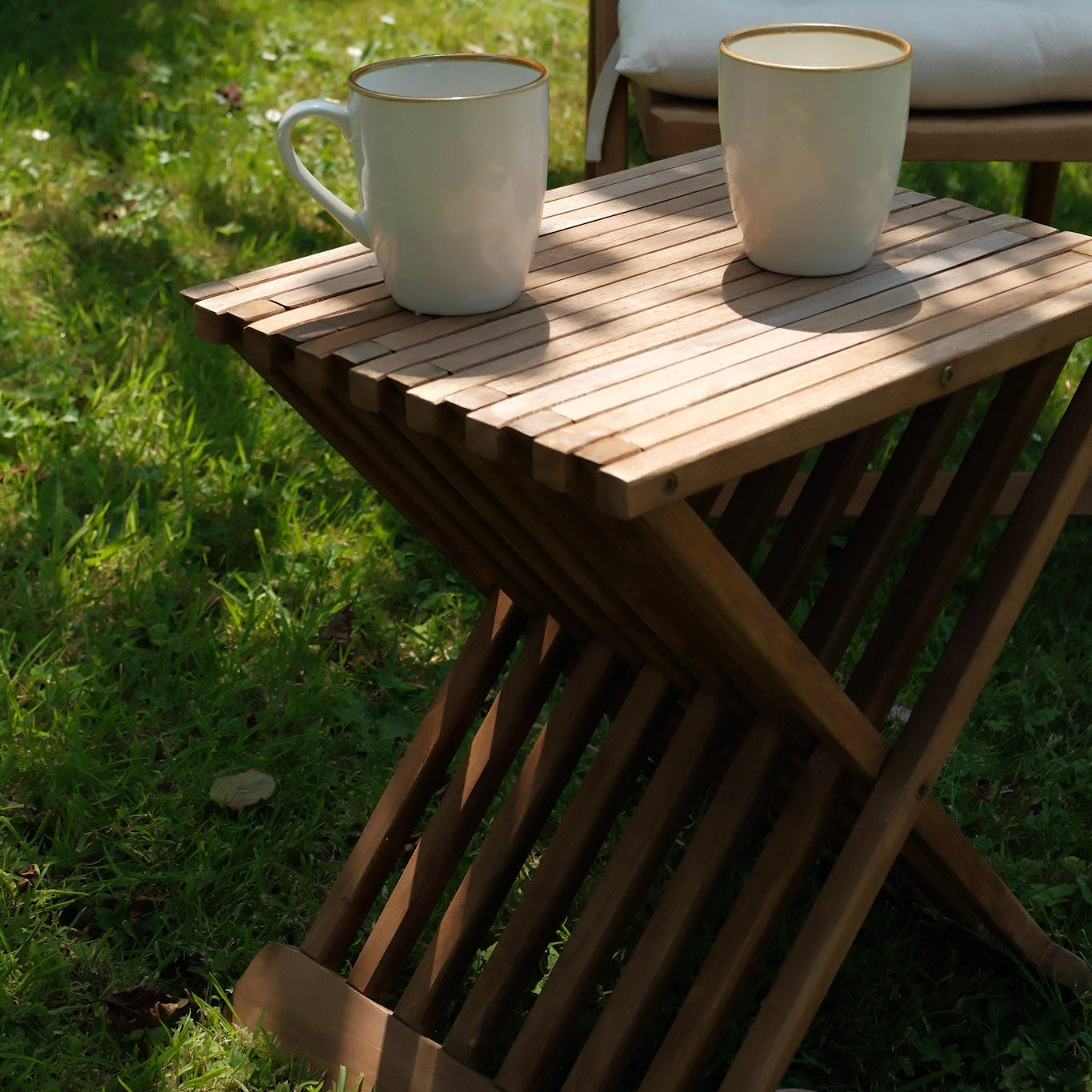Teak Wood Folding Outdoor Table & Chairs Set - 9646 - Uneeka