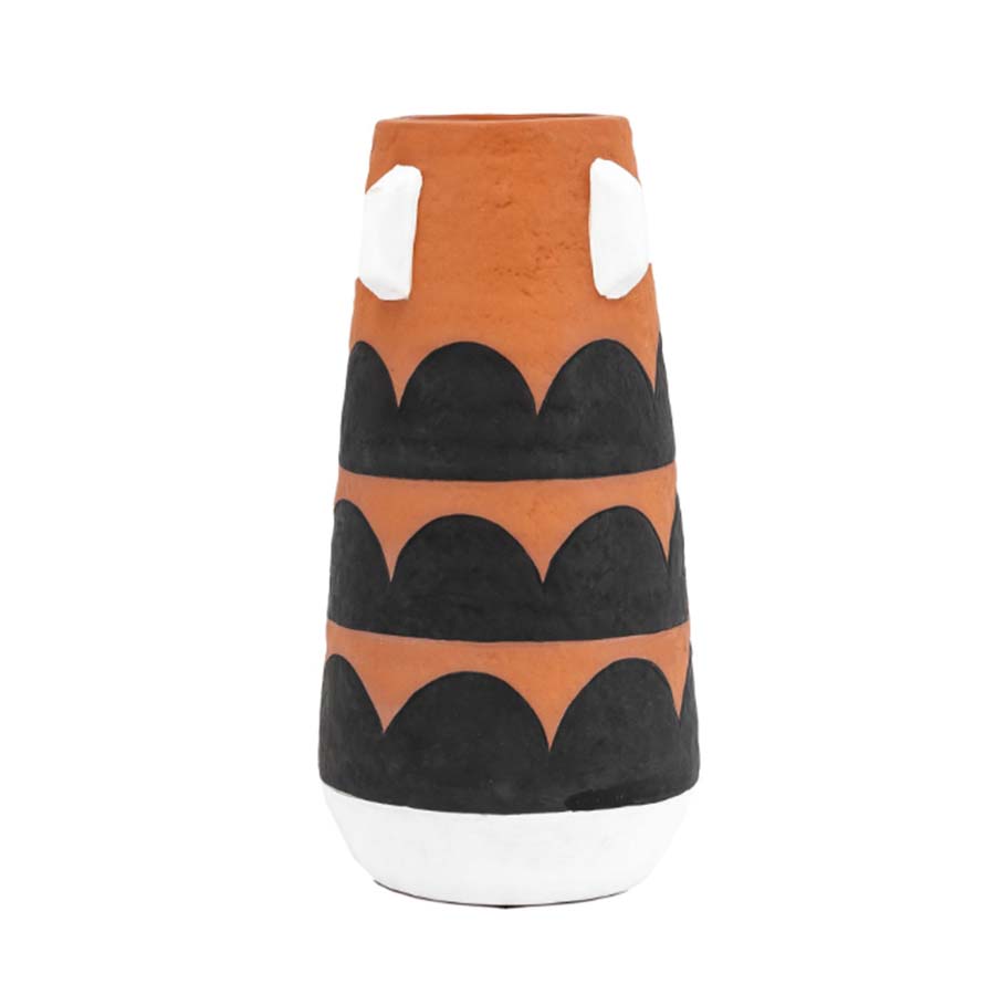 Terracotta Bold Pattern Vase