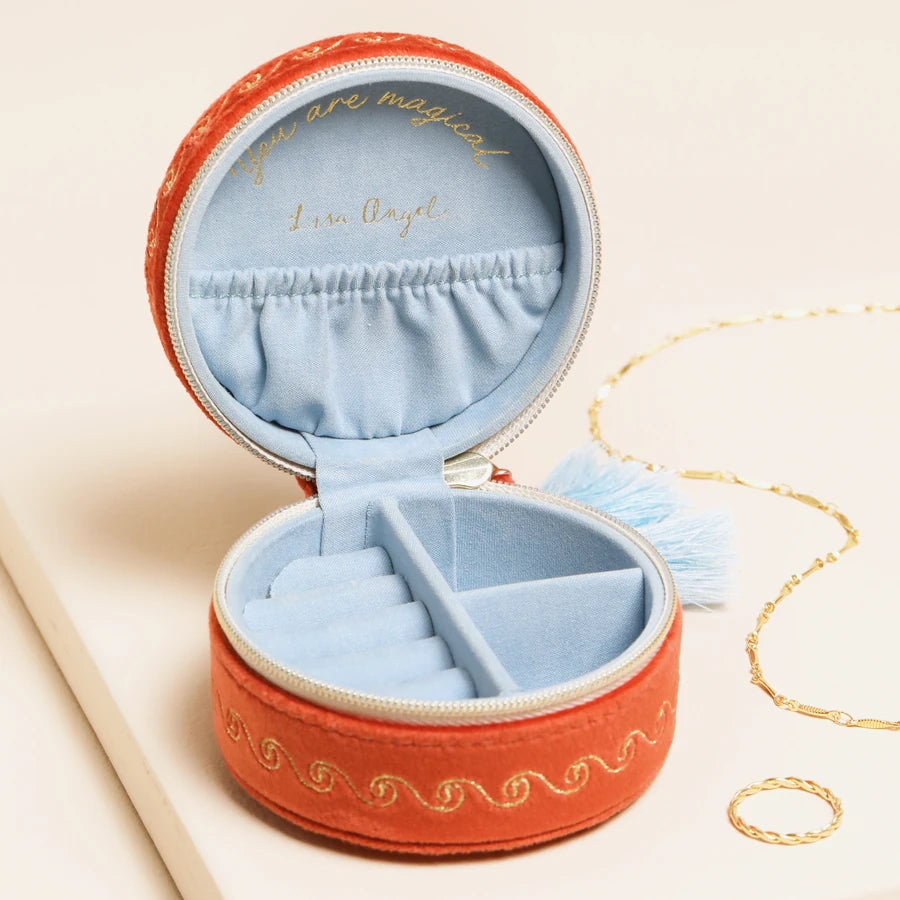 Terracotta Celestial Sun Round Jewellery Case - 82824- Uneeka