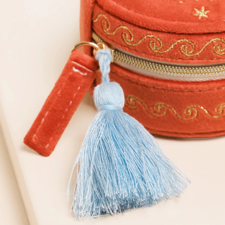 Terracotta Celestial Sun Round Jewellery Case - 82824- Uneeka