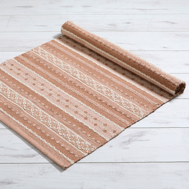 Textured Patterned Stripe Rug - KWRUGXB - Uneeka