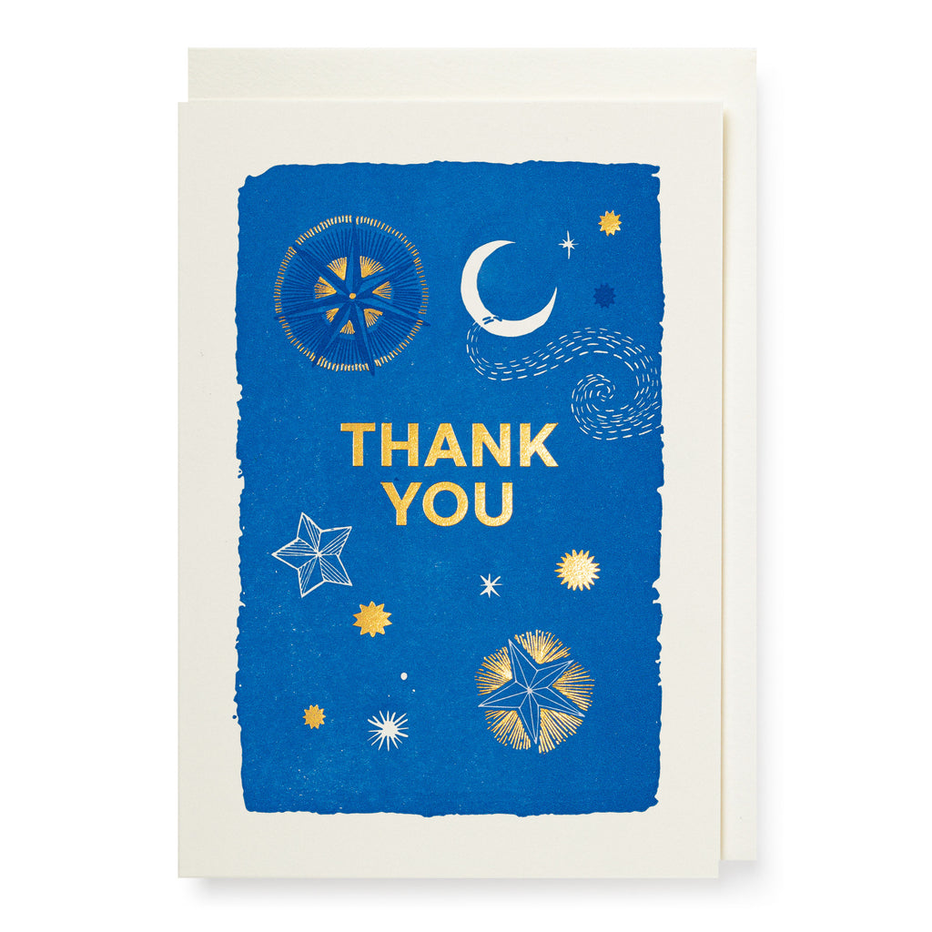 Thank You Stars & Moon Mini Card