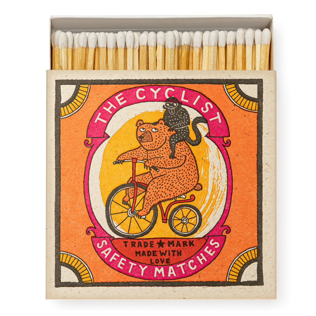 The Bear Cyclist Design Box Of Matches