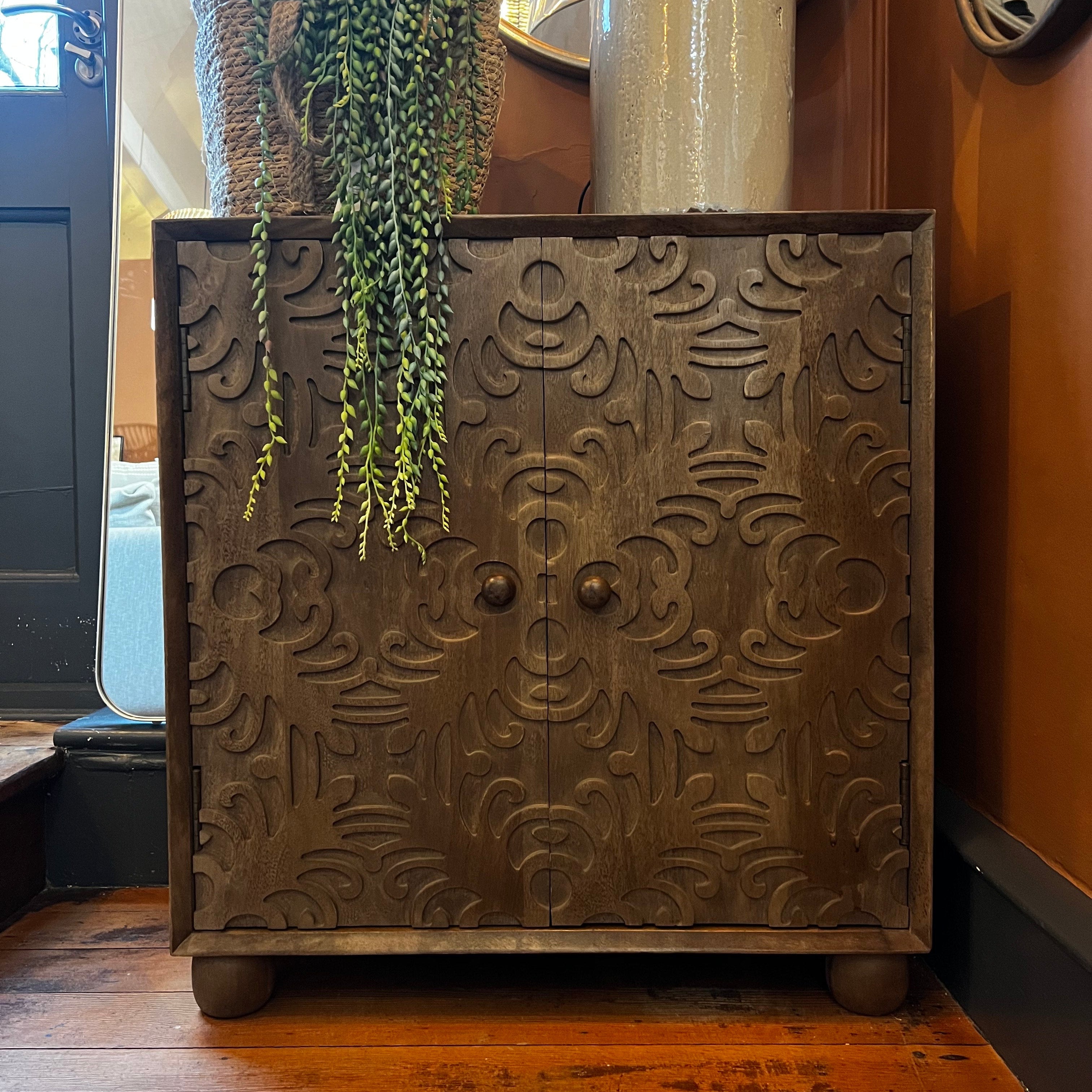 The Ophelia Carved Mango Wood Sideboard Uneeka