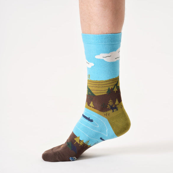 Thought Camping Scene Organic Cotton Socks - Uneeka