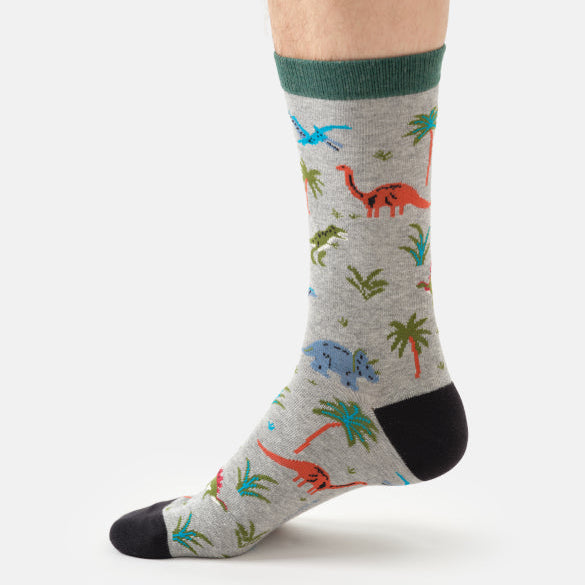 Thought Dinosaur Terrain Organic Cotton Socks - Uneeka