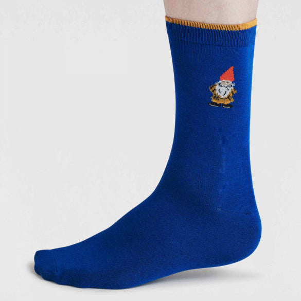 Thought Gnome Organic Cotton Socks - SSM049-Cobalt Blue - Uneeka