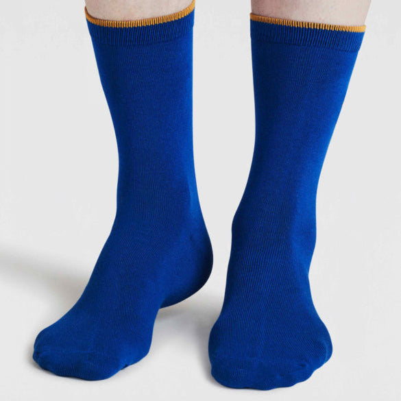 Thought Gnome Organic Cotton Socks - SSM049-Cobalt Blue - Uneeka
