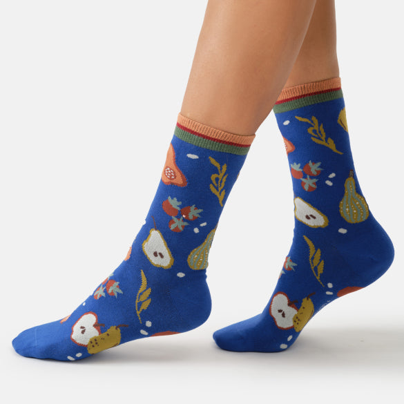 Thought Orchard Harvest Organic Cotton Socks Blue - Uneeka