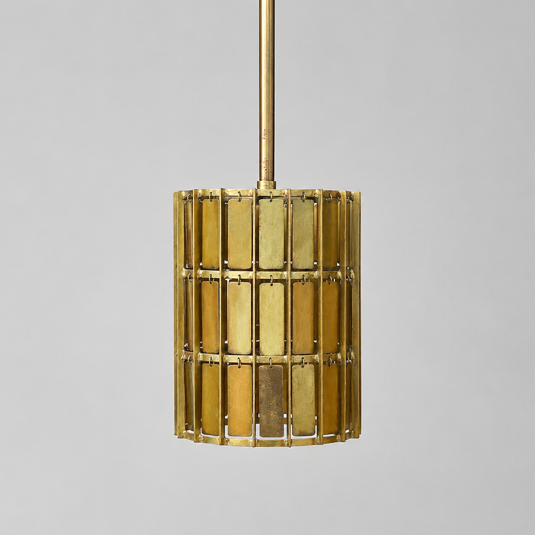 Tile Inspired Brass Pendant - Medium - Uneeka