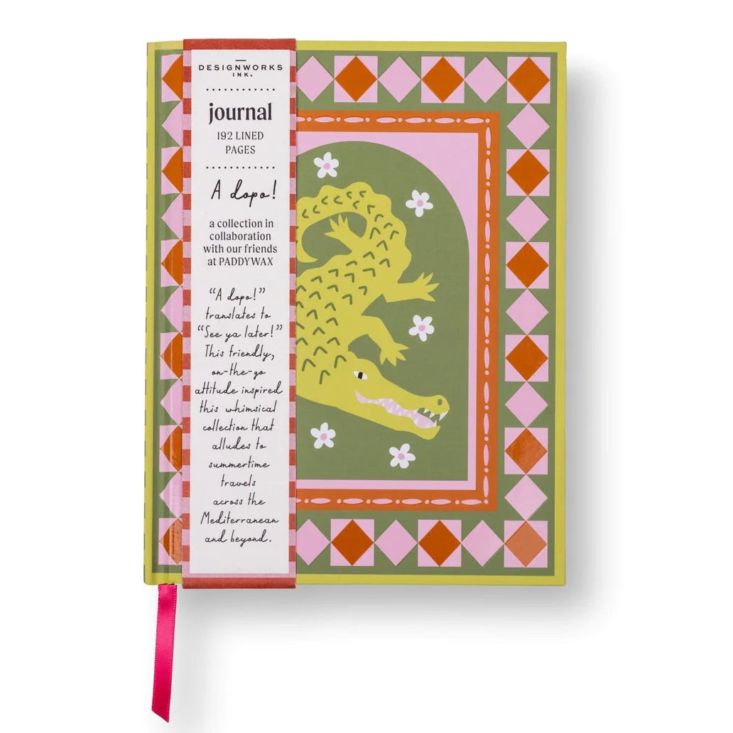 Tile Pattern Crocodile Journal - Uneeka