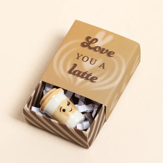 Tiny Matchbox Ceramic Latte Token - 79490 - Uneeka